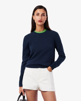 Pullover aus 3D-Strick mit Rundhalsausschnitt