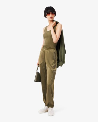 &Uuml;bergro&szlig;e Jogginghose aus Satin