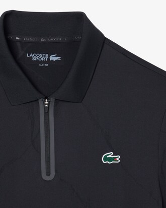 Tennis-Polohemd aus Jacquard mit Kroko-Print und Ultra-Dry-Technologie