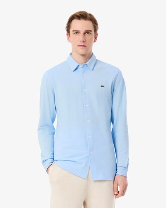 Slim Fit-Hemd aus Baumwollpiqué