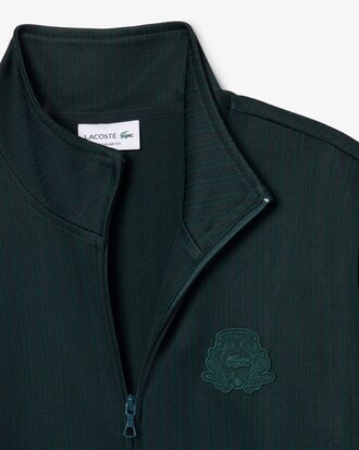 Gestreifte Trainingsjacke mit Badge-Akzent