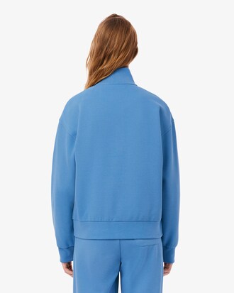 Sweatshirt aus Piqu&eacute; mit Rei&szlig;verschluss und hohem Kragen