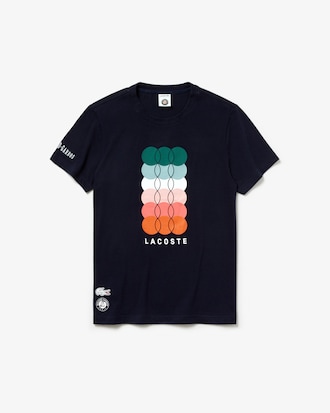 Herren T-Shirt mit Print LACOSTE SPORT French Open Edition