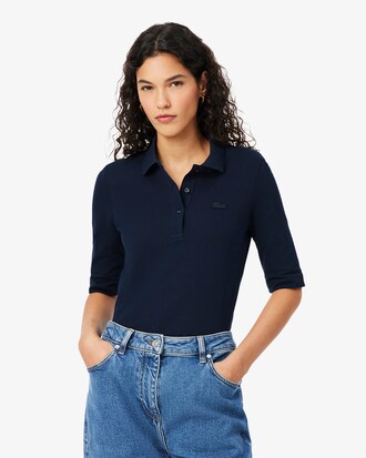 Slim Fit-Polohemd L.12.D mit Dreiviertel&auml;rmeln