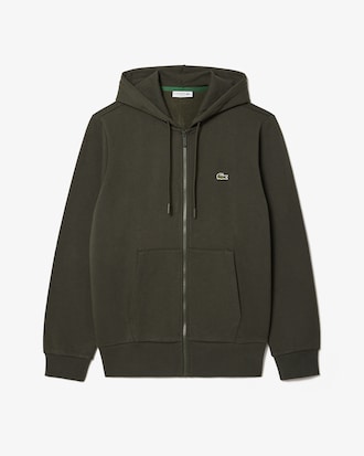 Hoodie aus Fleece mit Reißverschluss