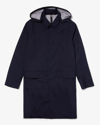 Herren Regenmantel mit abnehmbarer Kapuze