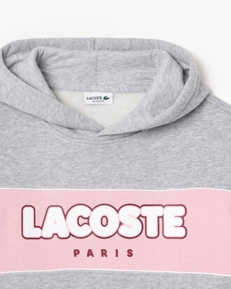 Sweatshirt aus Fleece mit Kontrast-Print