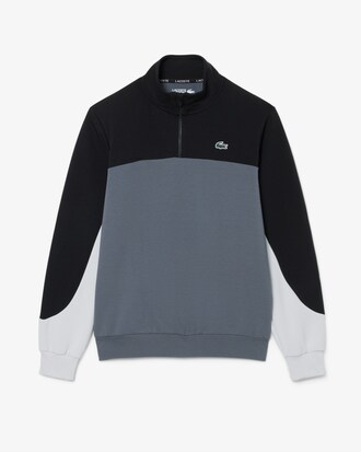 Sportliches Sweatshirt mit Quarter Zip und Colorblock-Design