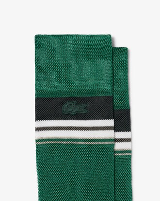 Gestreifte Socken Runway aus Piqu&eacute;