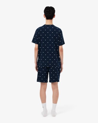 Straight Fit-Pyjamashorts mit Druck