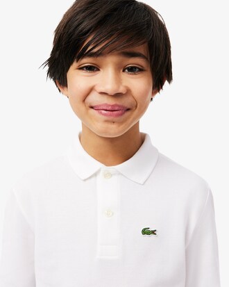 Polohemd aus Petit Piqué mit langen Ärmeln