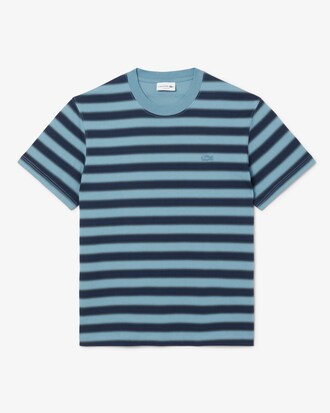 T-Shirt aus Jersey mit Streifen-Druck
