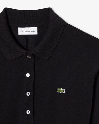 Slim Fit-Polokleid aus fließendem Piqué