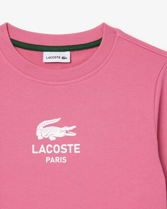 Sweatshirt aus Fleece mit Signatur-Print