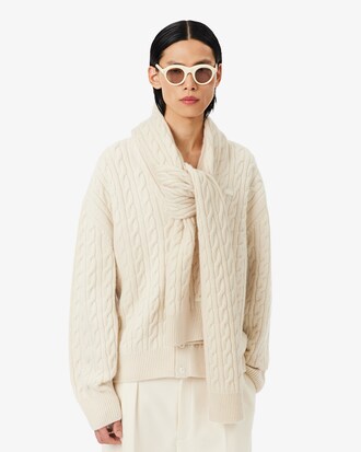 Kaschmirschal Runway mit Zopfmuster