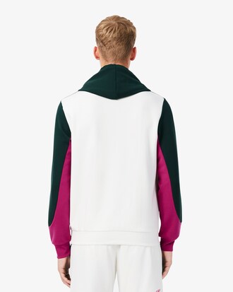 Sportlicher Hoodie mit Rei&szlig;verschluss und Colorblock-Design