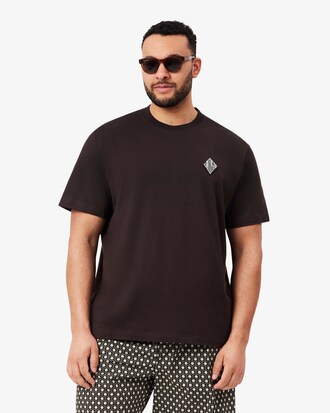 Schweres Classic Fit-T-Shirt mit Badge-Akzent