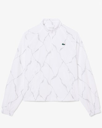 Tennisjacke mit reflektierendem Kroko-Print