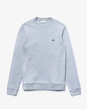 Men's Crew Neck Fleece Sweatshirt with Lacoste Wording