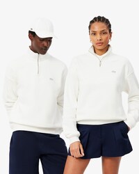 Sweatshirt aus schwerem Fleece mit Rei&szlig;verschluss und hohem Kragen