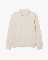 Rippstrick-Sweatshirt aus Baumwolle mit Polokragen