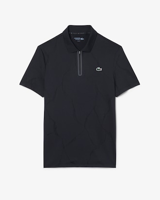 Tennis-Polohemd aus Jacquard mit Kroko-Print und Ultra-Dry-Technologie