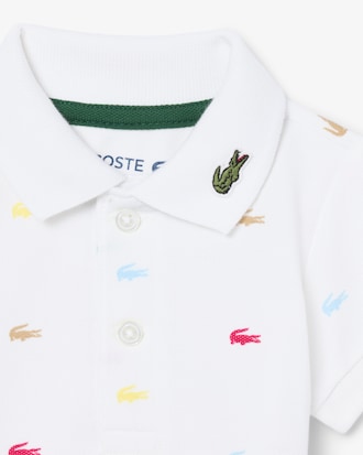 Baby-Body aus Piqu&eacute; mit Kroko-Print