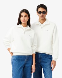 Sweatshirt aus schwerem Fleece mit Reißverschluss und hohem Kragen