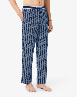 Pyjamahose aus Popeline mit Monogramm