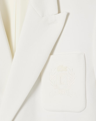Zweireihiger Blazer mit gesticktem, traditionellem Badge