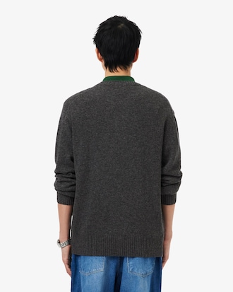 Pullover aus Tuchwolle mit Rundhalsausschnitt