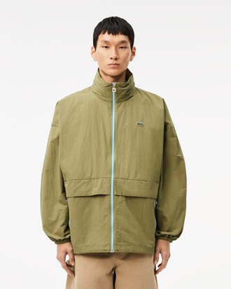 Wasserabweisende Windjacke mit abnehmbarer Kapuze