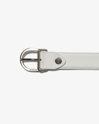 Damen L.12.12 Lederg&uuml;rtel mit Dornschlie&szlig;e mit LACOSTE-Gravur