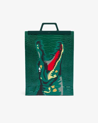 Tote Bag Runway mit geprägtem Krokodil