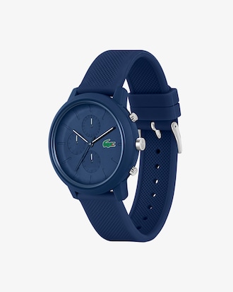 LACOSTE 12.12 Chronograph aus blauem Silikon