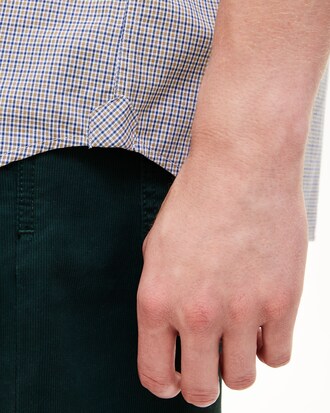 Regular Fit Herren-Hemd aus Baumwolle mit Vichy-Muster