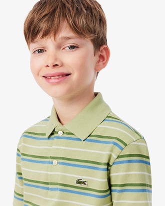 Polohemd aus Petit Piqu&eacute; mit Kontraststreifen