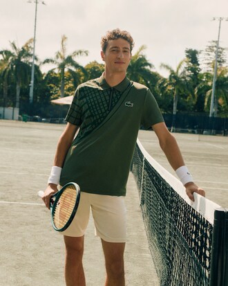 Slim Fit-Tennispolo mit Print und Ultra-Dry-Technologie