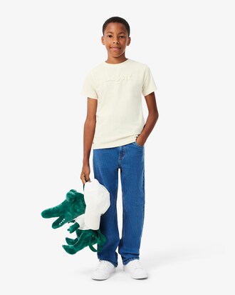T-Shirt von Lacoste aus strukturierter Baumwolle