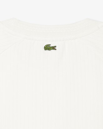 French Made Badge Accent Ribbed Dress