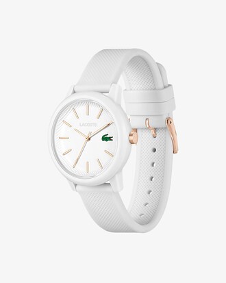 LACOSTE 12.12 Damenuhr mit weißem Silikonband