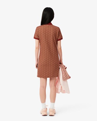 Slim Fit-Polokleid mit Monogramm aus Jacquard
