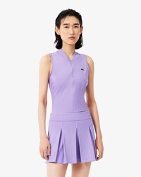 &Auml;rmelloses Tennis-Polohemd aus Stretch-Materialmix