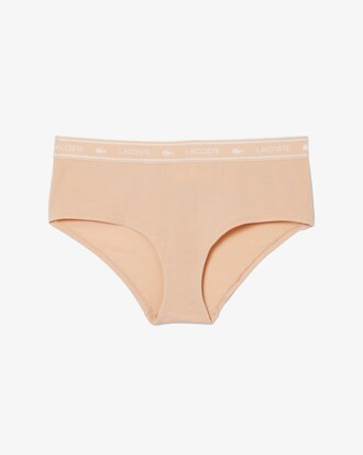 Stretch-Shorty aus Baumwolle mit Logo