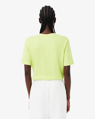 Relaxed Fit-T-Shirt aus weicher Baumwolle mit V-Ausschnitt