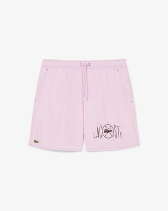 Halblange Badehose mit Tennis-Print