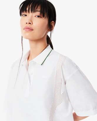Oversized-Polohemd aus technischem Gewebe