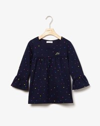 M&auml;dchen T-Shirt mit bedrucktem Punktmuster