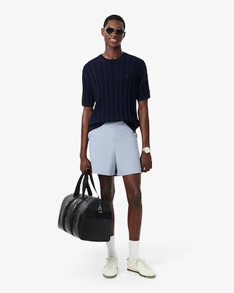Straight Fit-Bermudashorts aus Stretchmaterial