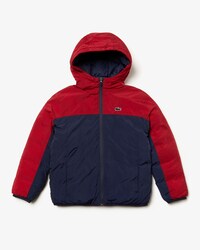 Jungen Steppjacke mi Colourblock und Kapuze